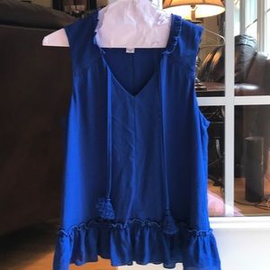 Beautiful royal blue sleeveless top